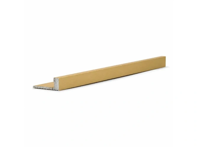 Listwa aluminiowa do wodoodpornych płyt Rocko Tiles - profil zakończeniowy Slim (złoty)